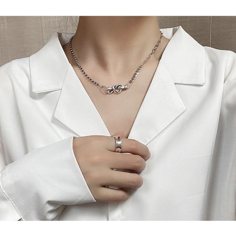 *NEW 925 Sterling Silver Vintage Heart Necklace - Picture 7 of 10